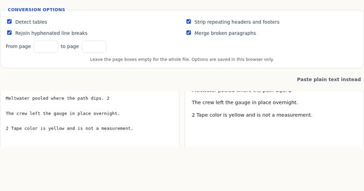 PDFtoMD kept both footnote sentences as plain paragraphs and glued the first marker to the word traffic.