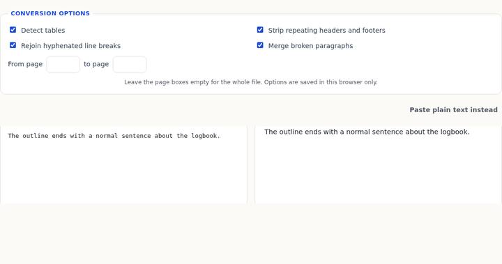 PDFtoMD renumbered the a) b. c) outline to 1. 2. 3. and restarted at 1 after the sentence that mentions a).
